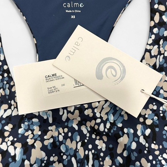 New XS Johnny was x Calme endurance sports bra racerback bra activewear bra blue - Picture 3 of 5